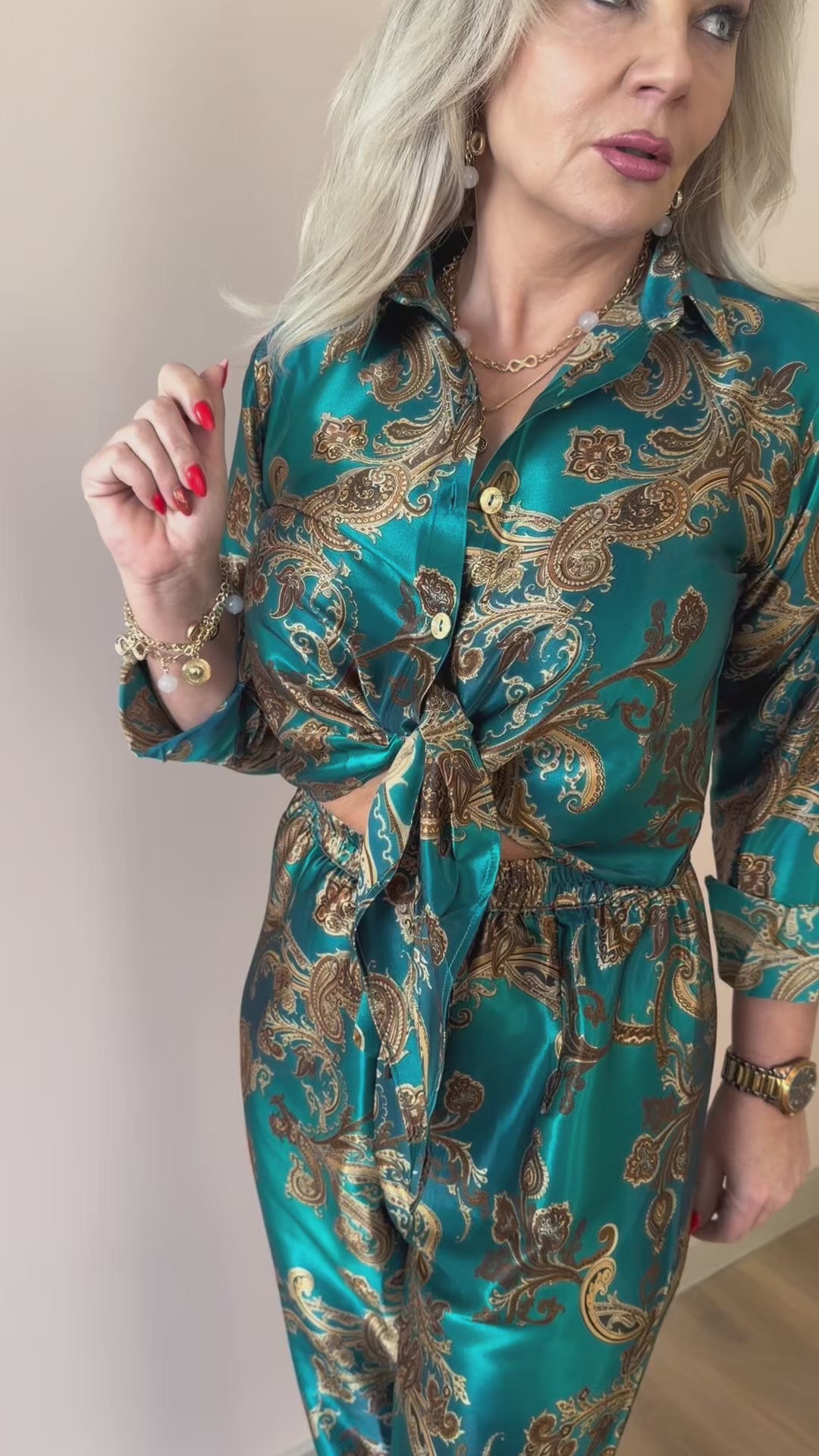Jedwabny set "Szmaragdowy blask"